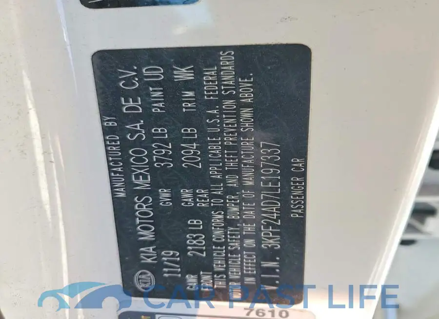 3KPF24AD7LE197337# 13