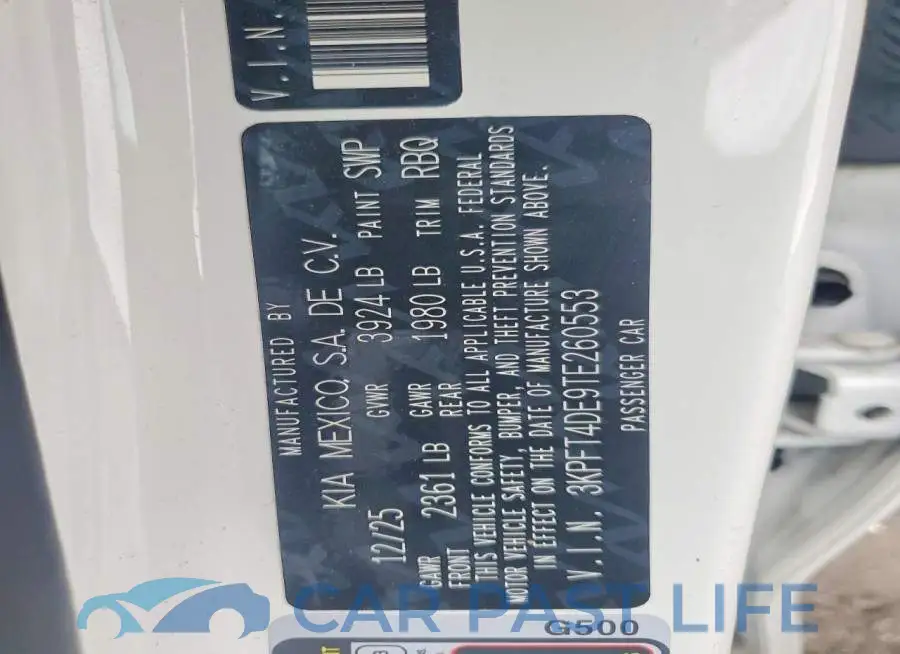 3KPFT4DE9TE260553# 12