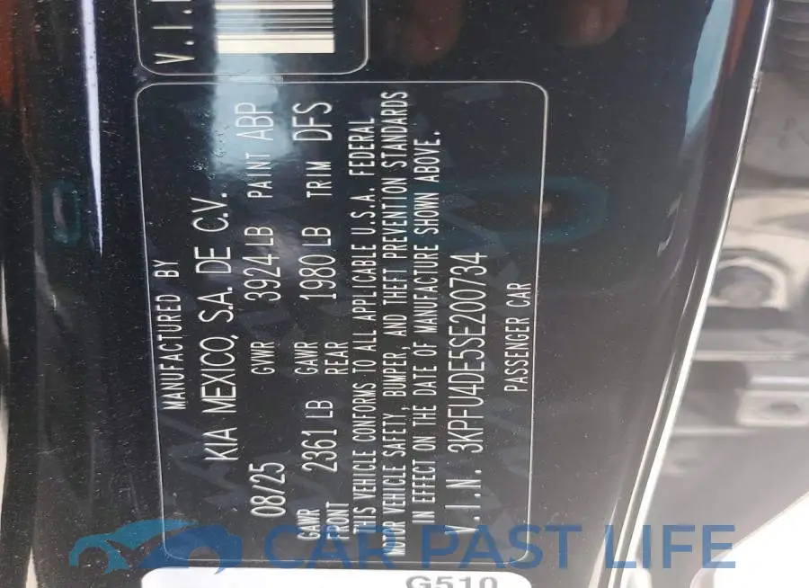 3KPFU4DE5SE200734# 12