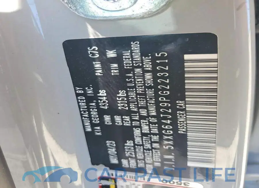 5XXG64J29PG223215# 13