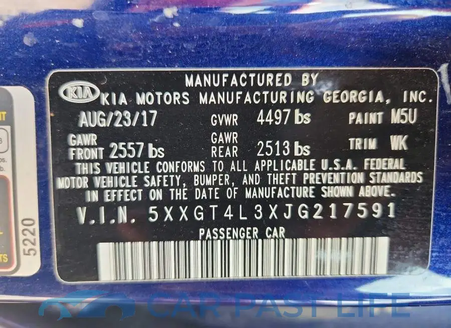 5XXGT4L3XJG217591# 12