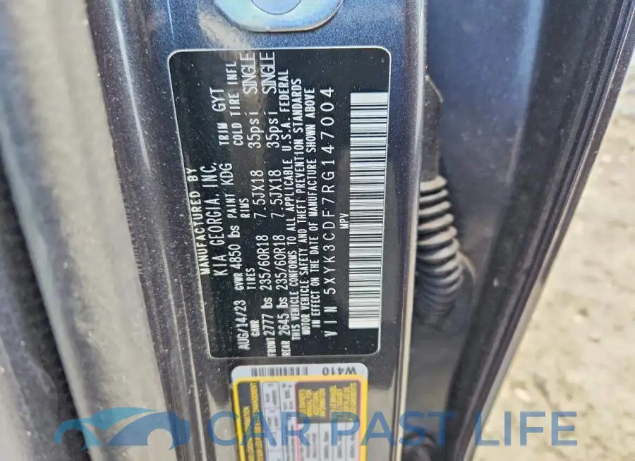 5XYK3CDF7RG147004# 13
