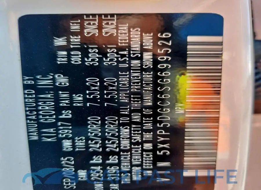 5XYP5DGC6SG699526# 13