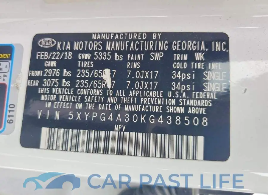 5XYPG4A30KG438508# 13
