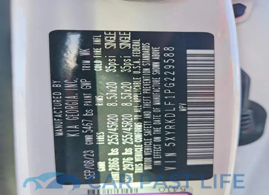 5XYRKDLF1PG229588# 13