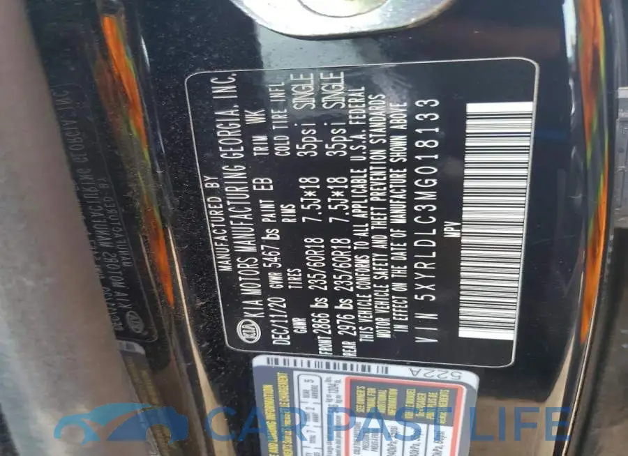 5XYRLDLC3MG018133# 12