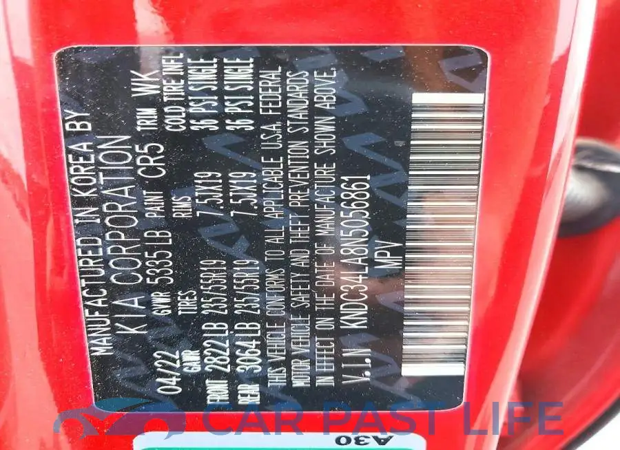 KNDC34LA8N5056861# 14