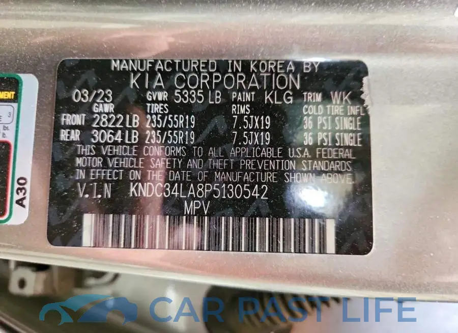 KNDC34LA8P5130542# 13