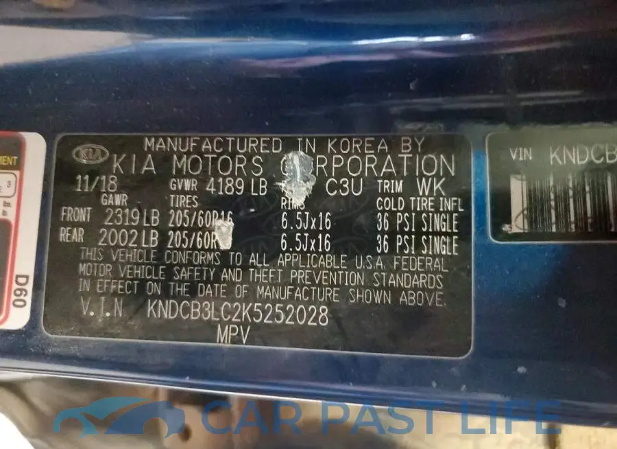 KNDCB3LC2K5252028# 13