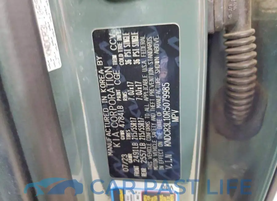 KNDCR3L10R5079985# 13