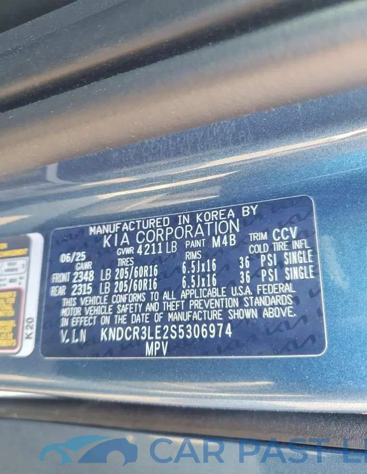 KNDCR3LE2S5306974# 13