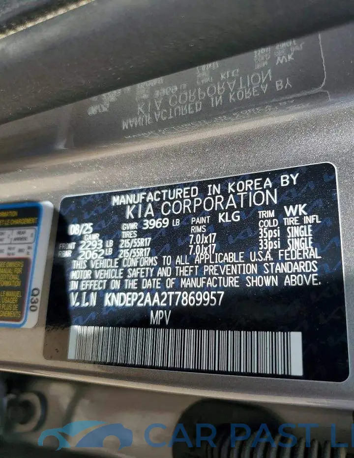 KNDEP2AA2T7869957# 12