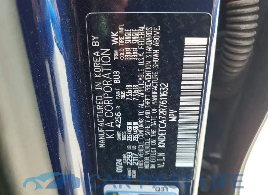 KNDETCA72R7611632# 13