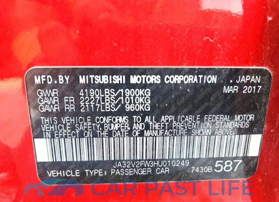 JA32V2FW3HU010249# 12