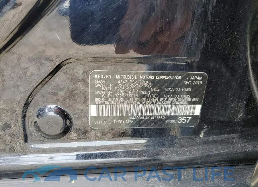 JA4AR3AU4KU017662# 13