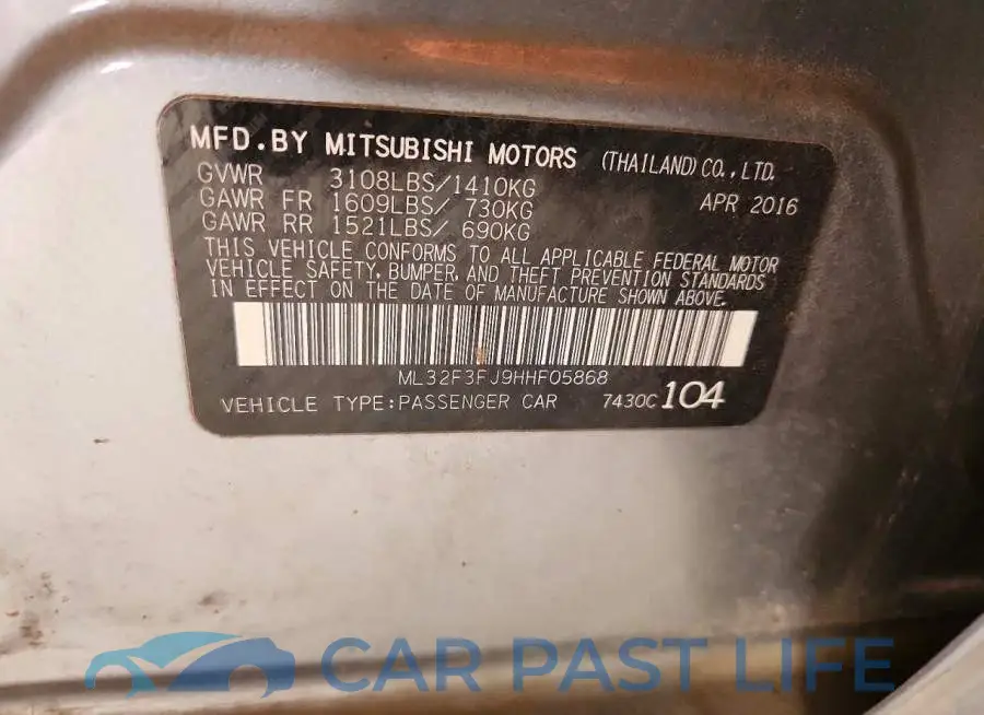ML32F3FJ9HHF05868# 12