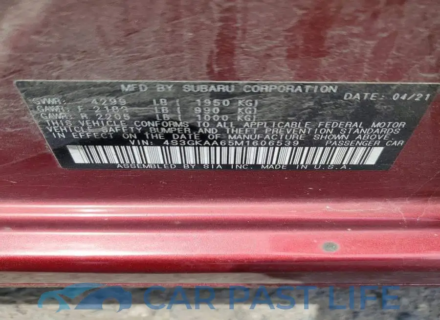 4S3GKAA65M1606539# 13
