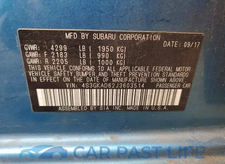 4S3GKAD62J3603514# 12