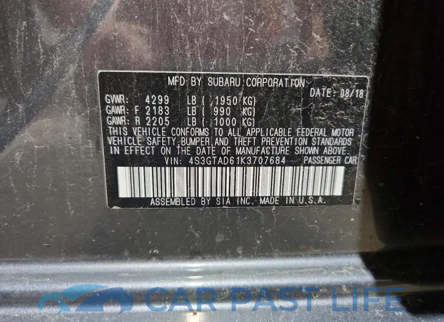 4S3GTAD61K3707684# 12