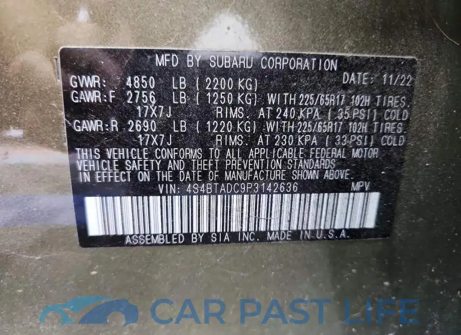 4S4BTADC9P3142636# 13