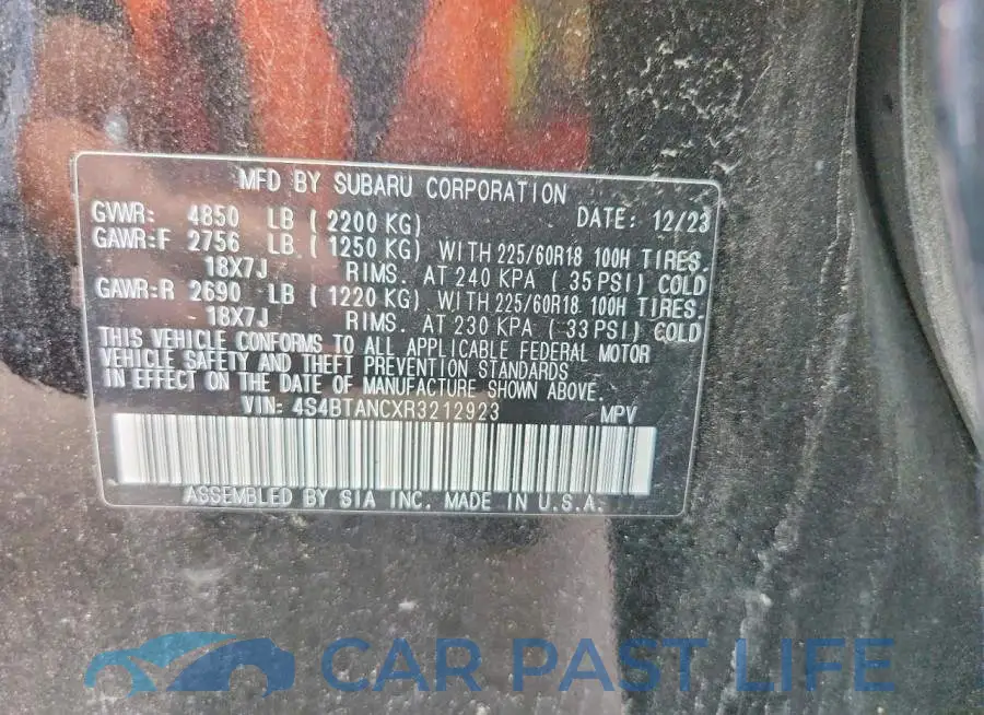 4S4BTANCXR3212923# 13