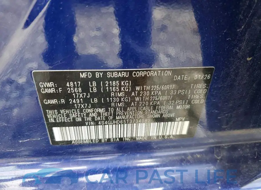 4S4GUHD65T3734082# 13
