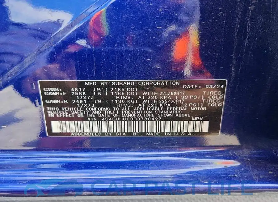 4S4GUHU60R3780427# 13