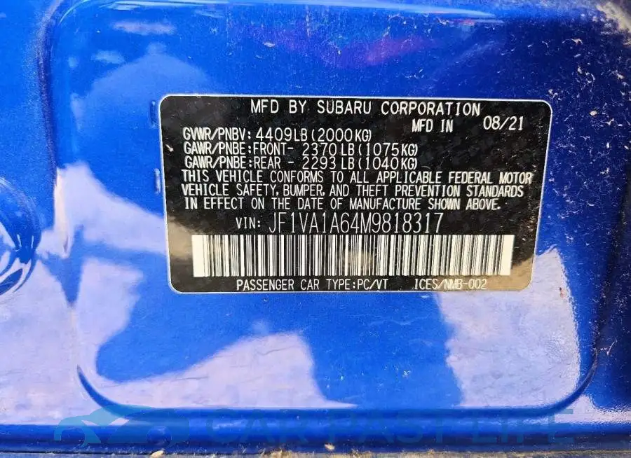 JF1VA1A64M9818317# 12