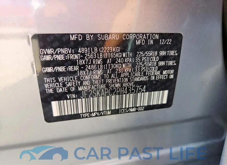 JF2SKAPC2PH435754# 13