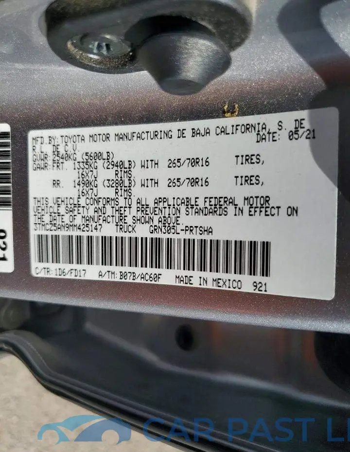 3TMCZ5AN9MM425147# 13