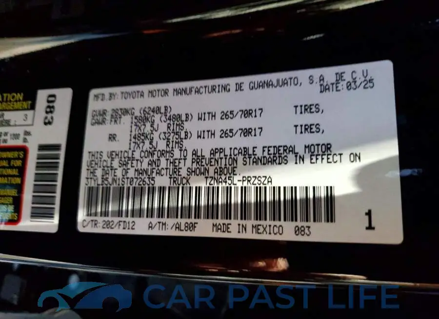 3TYLB5JN1ST072635# 12