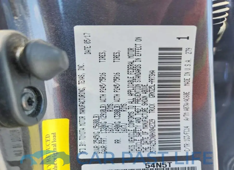5TFAZ5CN0HX042329# 13