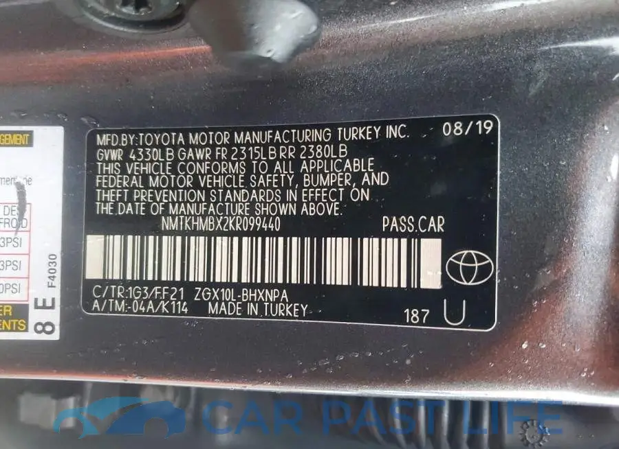 NMTKHMBX2KR099440# 12
