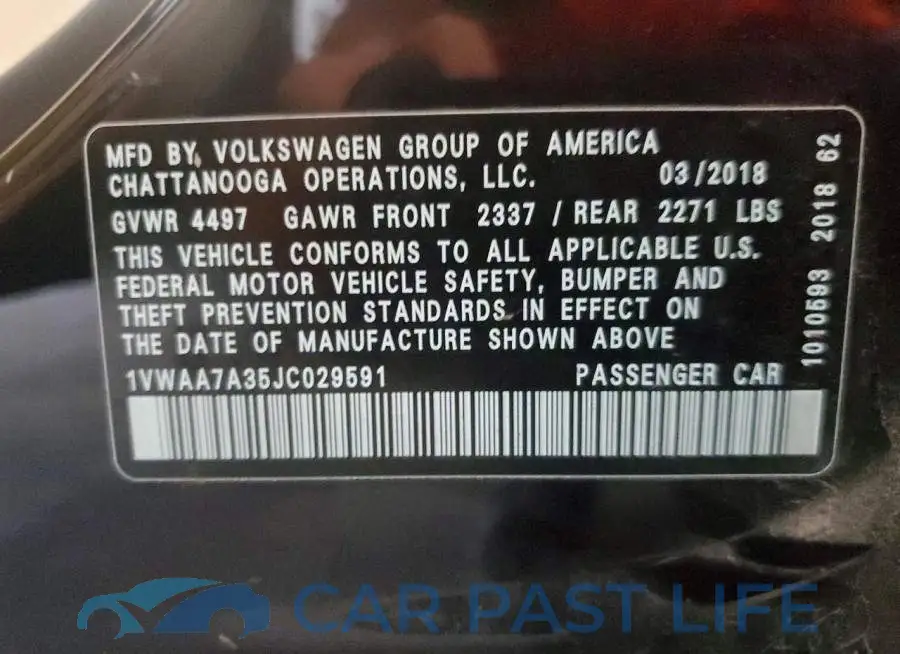 1VWAA7A35JC029591# 12