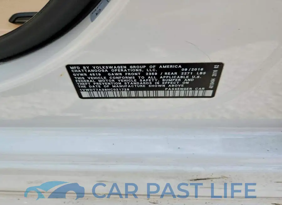 1VWDT7A38HC021728# 12