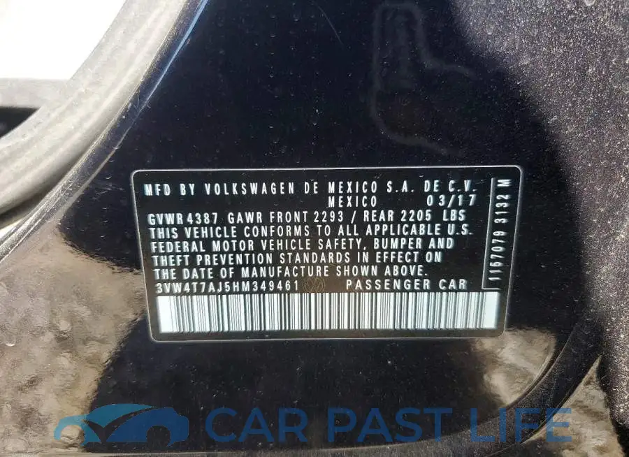 3VW4T7AJ5HM349461# 12