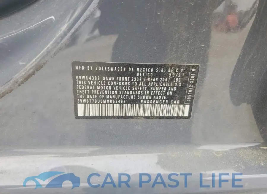 3VW6T7BU6MM059497# 12