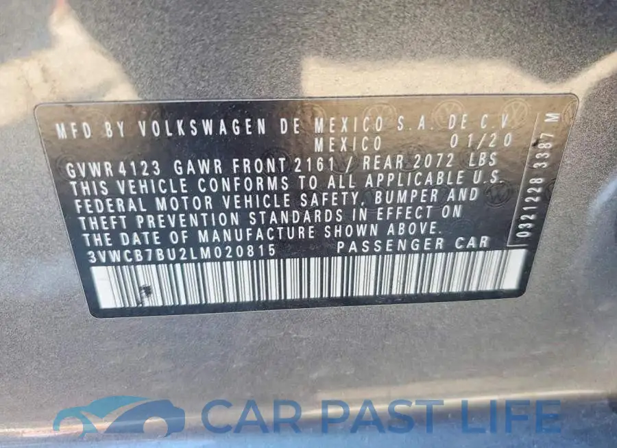 3VWCB7BU2LM020815# 13