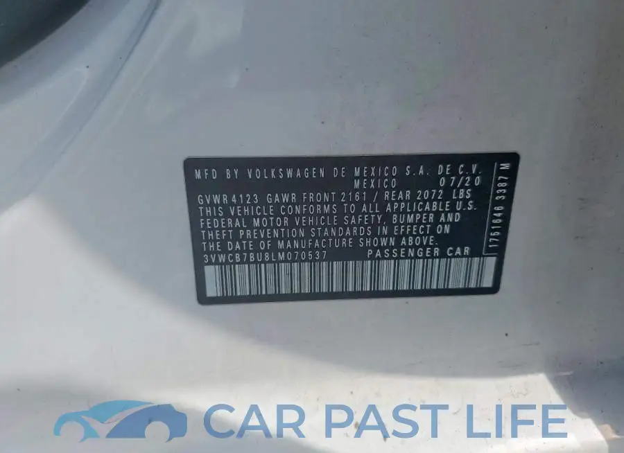 3VWCB7BU8LM070537# 12
