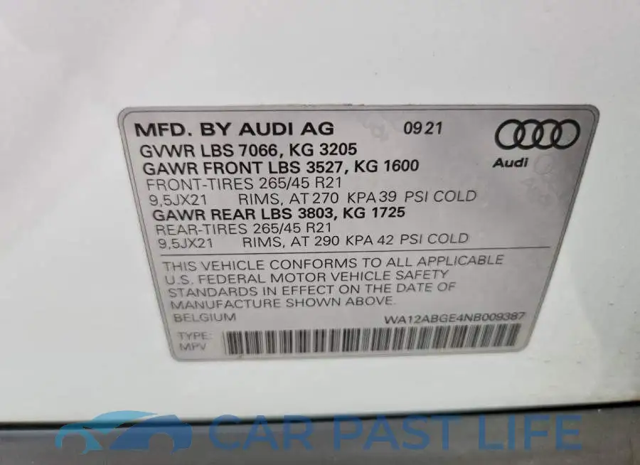 WA12ABGE4NB009387# 13