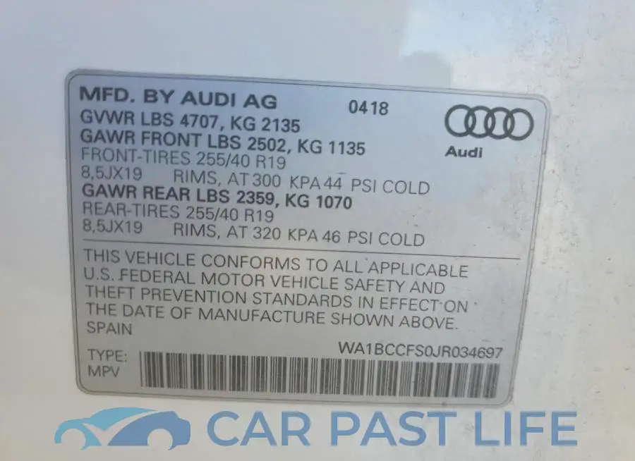 WA1BCCFS0JR034697# 14
