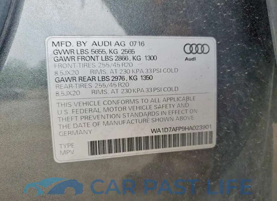 WA1D7AFP9HA023901# 13