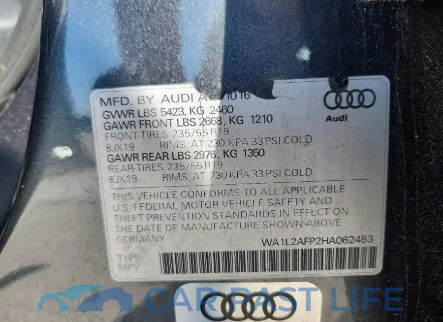 WA1L2AFP2HA062453# 13