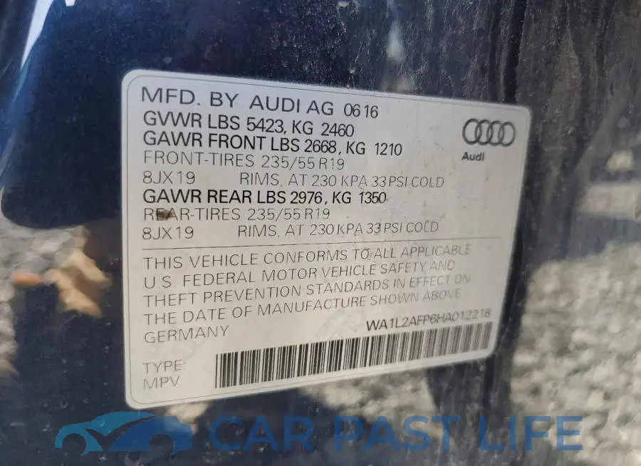 WA1L2AFP6HA012218# 13