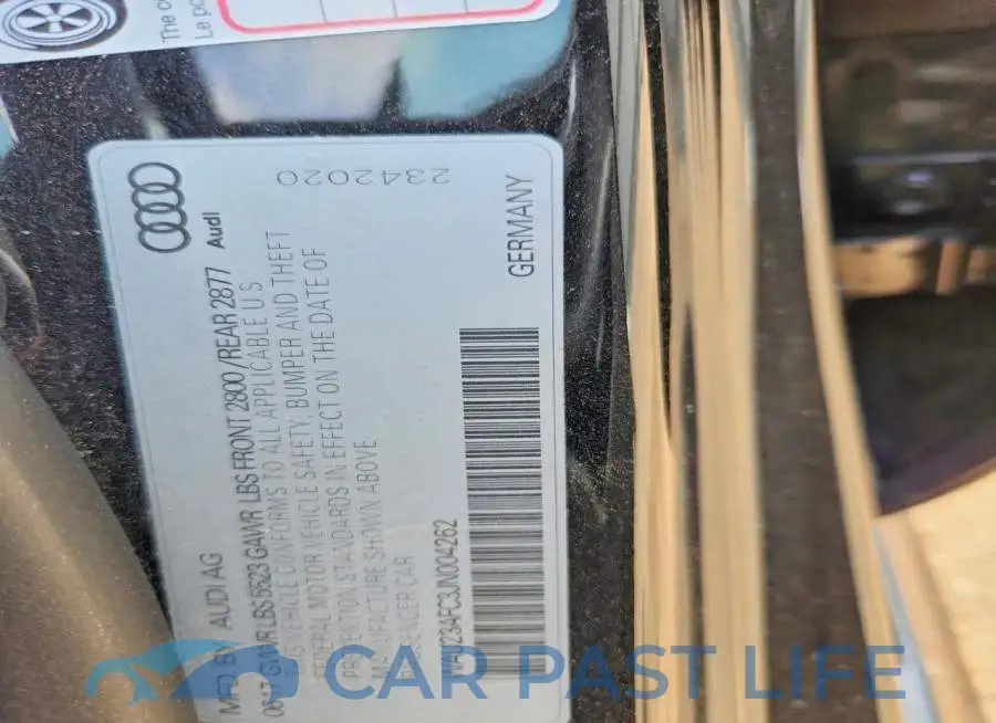 WAU23AFC3JN004262# 12