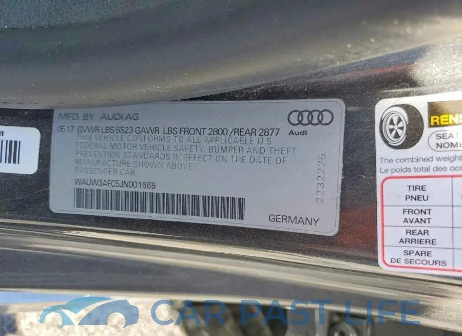 WAUW3AFC5JN001669# 12