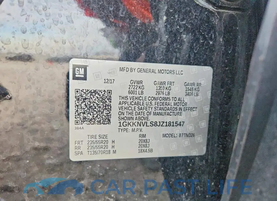 1GKKNVLS8JZ181547# 13