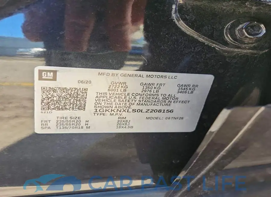 1GKKNXLS0LZ208156# 13