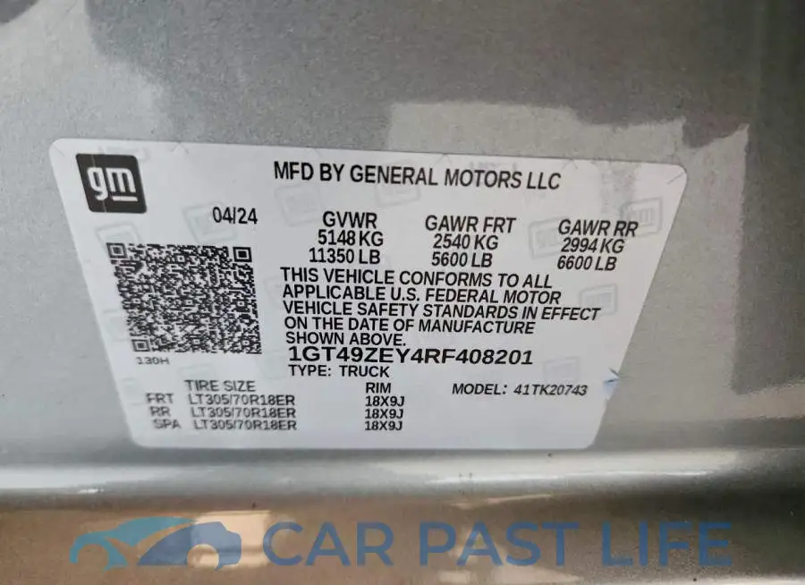 1GT49ZEY4RF408201# 12
