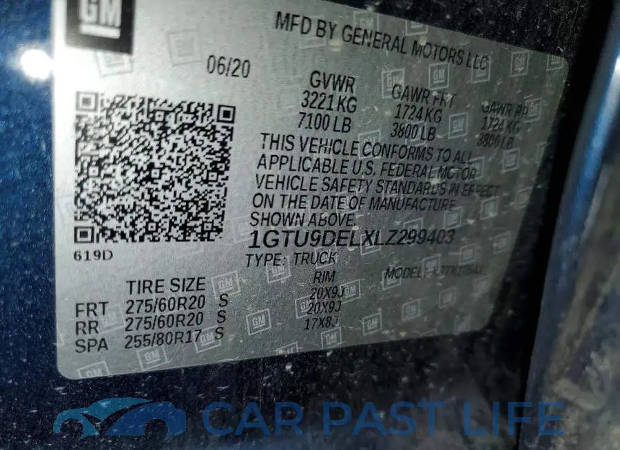 1GTU9DELXLZ299403# 13